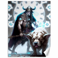 Ai Generated Viking God Fantasy Dog Norse Man Canvas 36  X 48  by danenraven