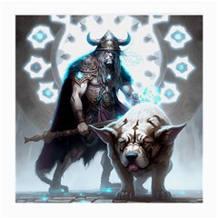 Ai Generated Viking God Fantasy Dog Norse Man Medium Glasses Cloth by danenraven