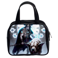 Ai Generated Viking God Fantasy Dog Norse Man Classic Handbag (two Sides) by danenraven