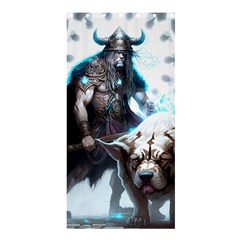 Ai Generated Viking God Fantasy Dog Norse Man Shower Curtain 36  X 72  (stall)  by danenraven