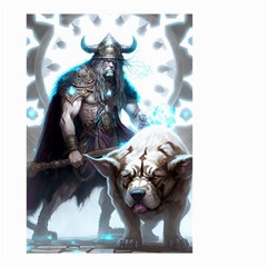 Ai Generated Viking God Fantasy Dog Norse Man Small Garden Flag (two Sides) by danenraven