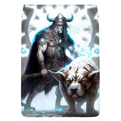 Ai Generated Viking God Fantasy Dog Norse Man Removable Flap Cover (l) by danenraven