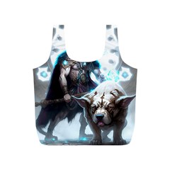 Ai Generated Viking God Fantasy Dog Norse Man Full Print Recycle Bag (s) by danenraven