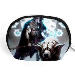 Ai Generated Viking God Fantasy Dog Norse Man Accessory Pouch (medium) by danenraven