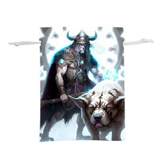 Ai Generated Viking God Fantasy Dog Norse Man Lightweight Drawstring Pouch (s) by danenraven