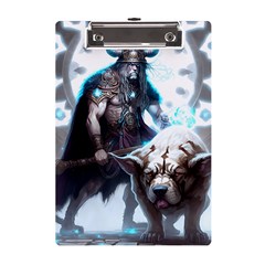 Ai Generated Viking God Fantasy Dog Norse Man A5 Acrylic Clipboard by danenraven