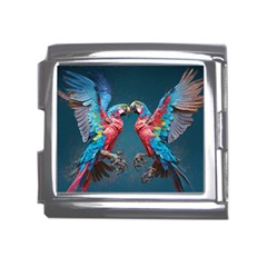 Birds Parrots Love Ornithology Species Fauna Mega Link Italian Charm (18mm) by danenraven