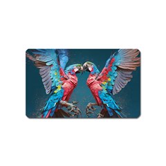 Birds Parrots Love Ornithology Species Fauna Magnet (name Card) by danenraven