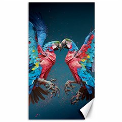 Birds Parrots Love Ornithology Species Fauna Canvas 40  X 72  by danenraven