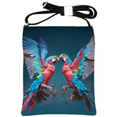 Birds Parrots Love Ornithology Species Fauna Shoulder Sling Bag by danenraven