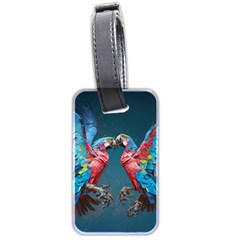 Birds Parrots Love Ornithology Species Fauna Luggage Tag (two Sides) by danenraven