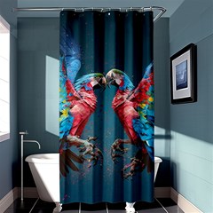 Birds Parrots Love Ornithology Species Fauna Shower Curtain 36  X 72  (stall)  by danenraven