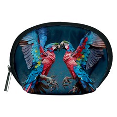 Birds Parrots Love Ornithology Species Fauna Accessory Pouch (medium)