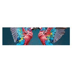 Birds Parrots Love Ornithology Species Fauna Oblong Satin Scarf (16  X 60 ) by danenraven