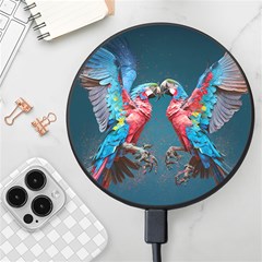 Birds Parrots Love Ornithology Species Fauna Wireless Fast Charger(black) by danenraven