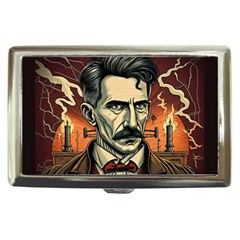 Ai Generated Nikola Tesla Tesla Nikolas Electricity Cigarette Money Case by danenraven