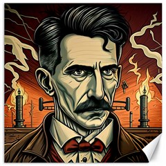 Ai Generated Nikola Tesla Tesla Nikolas Electricity Canvas 16  X 16  by danenraven