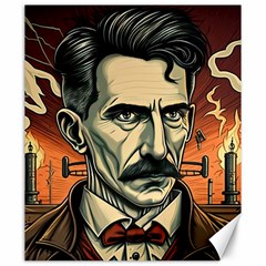 Ai Generated Nikola Tesla Tesla Nikolas Electricity Canvas 20  X 24  by danenraven