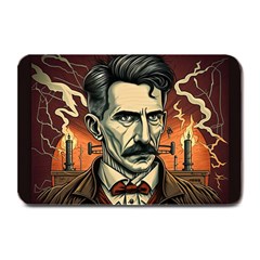 Ai Generated Nikola Tesla Tesla Nikolas Electricity Plate Mats by danenraven