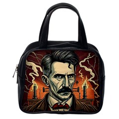 Ai Generated Nikola Tesla Tesla Nikolas Electricity Classic Handbag (one Side) by danenraven