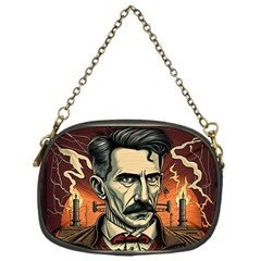 Ai Generated Nikola Tesla Tesla Nikolas Electricity Chain Purse (one Side) by danenraven