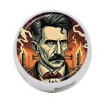 Ai Generated Nikola Tesla Tesla Nikolas Electricity 4-Port USB Hub (One Side) Front