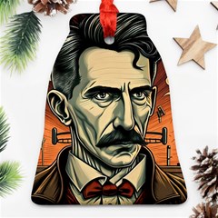 Ai Generated Nikola Tesla Tesla Nikolas Electricity Ornament (bell) by danenraven