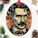 Ai Generated Nikola Tesla Tesla Nikolas Electricity Oval Filigree Ornament (Two Sides) Back