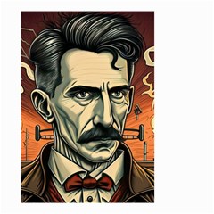 Ai Generated Nikola Tesla Tesla Nikolas Electricity Small Garden Flag (two Sides) by danenraven