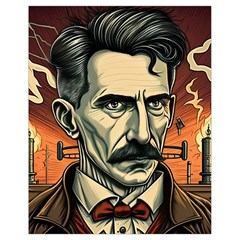 Ai Generated Nikola Tesla Tesla Nikolas Electricity Drawstring Bag (small) by danenraven