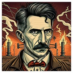 Ai Generated Nikola Tesla Tesla Nikolas Electricity Lightweight Scarf  by danenraven