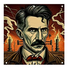 Ai Generated Nikola Tesla Tesla Nikolas Electricity Banner And Sign 4  X 4  by danenraven