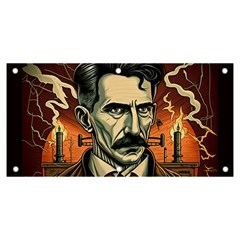 Ai Generated Nikola Tesla Tesla Nikolas Electricity Banner And Sign 6  X 3  by danenraven