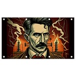 Ai Generated Nikola Tesla Tesla Nikolas Electricity Banner and Sign 7  x 4  Front