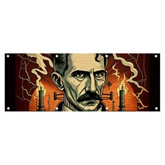 Ai Generated Nikola Tesla Tesla Nikolas Electricity Banner And Sign 8  X 3  by danenraven