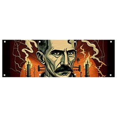 Ai Generated Nikola Tesla Tesla Nikolas Electricity Banner And Sign 9  X 3  by danenraven