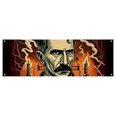 Ai Generated Nikola Tesla Tesla Nikolas Electricity Banner And Sign 12  X 4  by danenraven