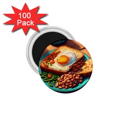 Ai Generated Breakfast Egg Beans Toast Plate 1 75  Magnets (100 Pack)  by danenraven