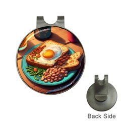 Ai Generated Breakfast Egg Beans Toast Plate Hat Clips With Golf Markers by danenraven