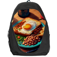 Ai Generated Breakfast Egg Beans Toast Plate Backpack Bag by danenraven