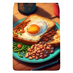 Ai Generated Breakfast Egg Beans Toast Plate Removable Flap Cover (s) by danenraven