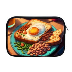 Ai Generated Breakfast Egg Beans Toast Plate Apple Macbook Pro 17  Zipper Case by danenraven