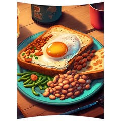 Ai Generated Breakfast Egg Beans Toast Plate Back Support Cushion by danenraven