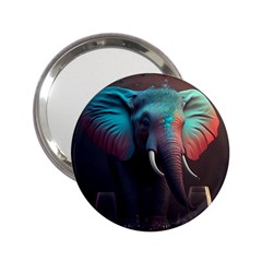 Ai Generated Elephant Tusks Trunk Wildlife Africa 2 25  Handbag Mirrors by danenraven