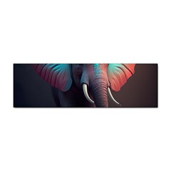 Ai Generated Elephant Tusks Trunk Wildlife Africa Sticker (bumper) by danenraven