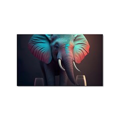 Ai Generated Elephant Tusks Trunk Wildlife Africa Sticker Rectangular (10 Pack) by danenraven