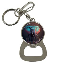 Ai Generated Elephant Tusks Trunk Wildlife Africa Bottle Opener Key Chain by danenraven