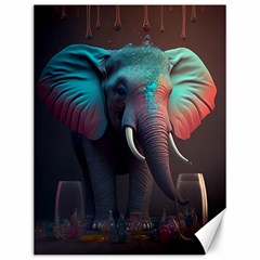 Ai Generated Elephant Tusks Trunk Wildlife Africa Canvas 12  X 16  by danenraven