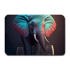 Ai Generated Elephant Tusks Trunk Wildlife Africa Plate Mats by danenraven