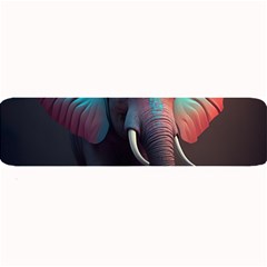 Ai Generated Elephant Tusks Trunk Wildlife Africa Large Bar Mat by danenraven